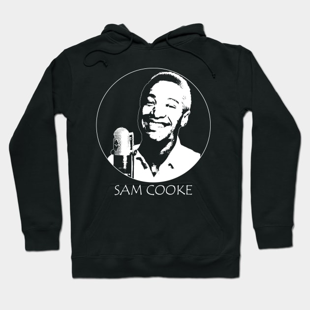 Sam Cooke black and white Hoodie by GreenRabbit